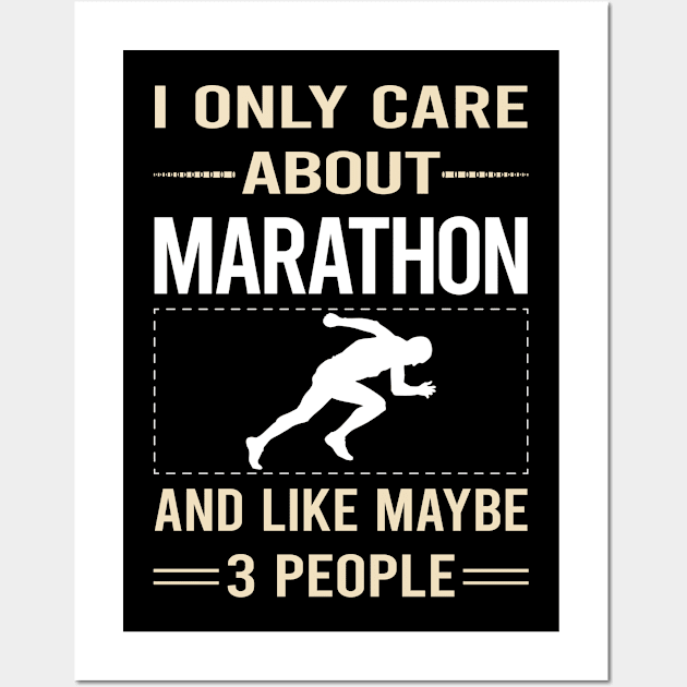 Funny 3 People Marathon Wall Art by symptomovertake